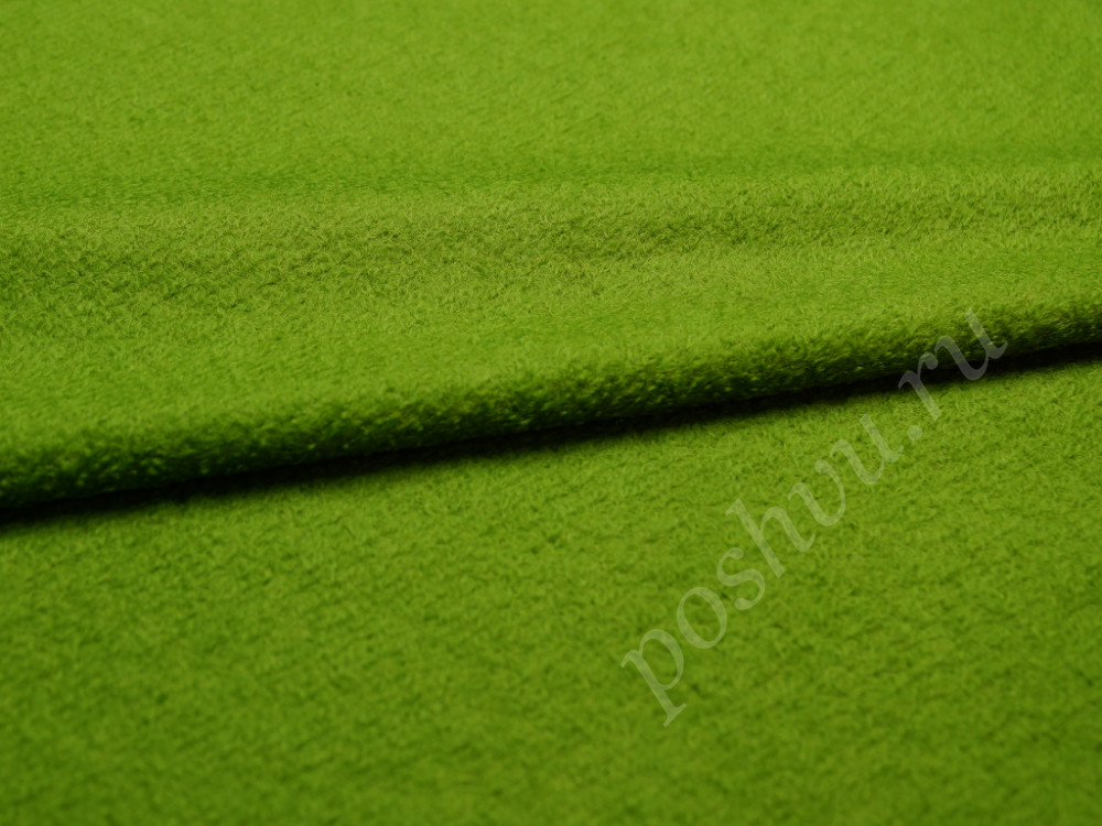 Буклированная пальтовая ткань цвета молодой травы