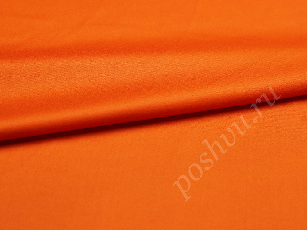 Костюмная 2х сторонняя ткань апельсинового цвета