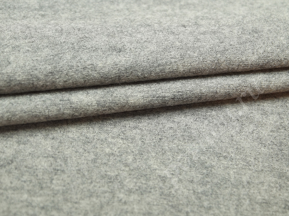 Костюмно-плательная шерстяная ткань серый меланж