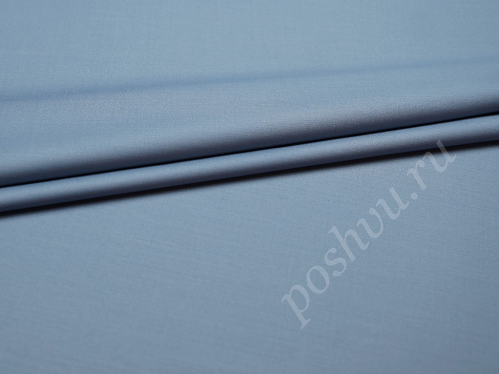Костюмная двухсторонняя ткань Лейтмотив стального синего цвета