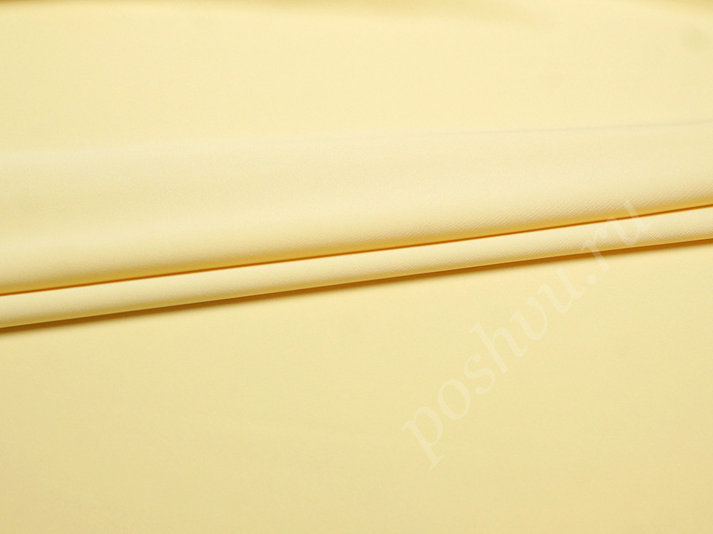 Плательная двухсторонняя ткань Кади лимонного цвета