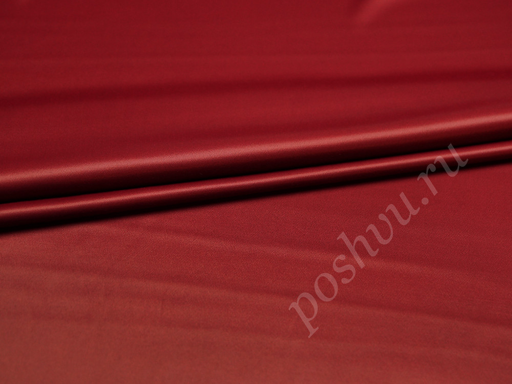 Плательная ткань Кади бордового цвета