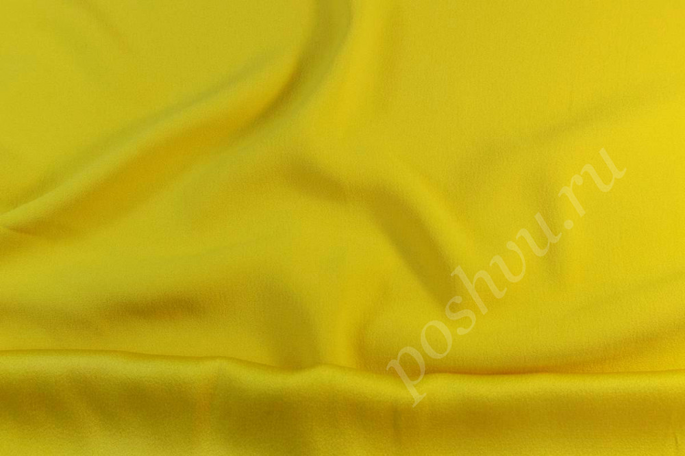 Плательная двухсторонняя ткань Кади желтого цвета
