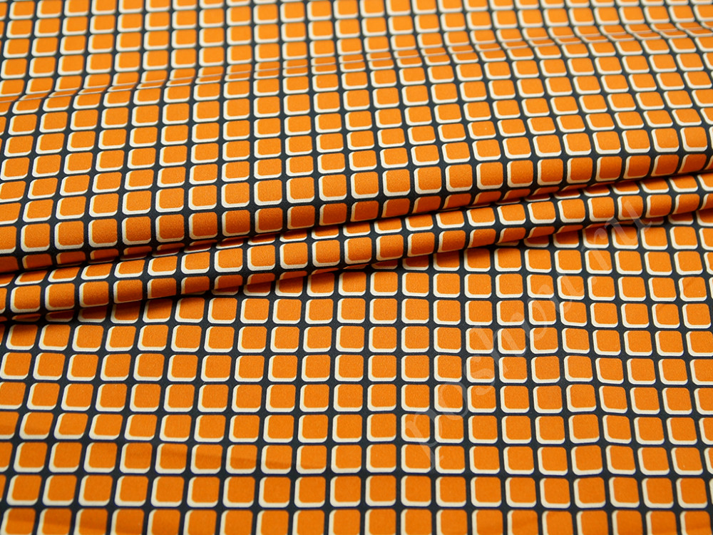 Костюмно-плательная ткань с рисунком терракотовая плитка