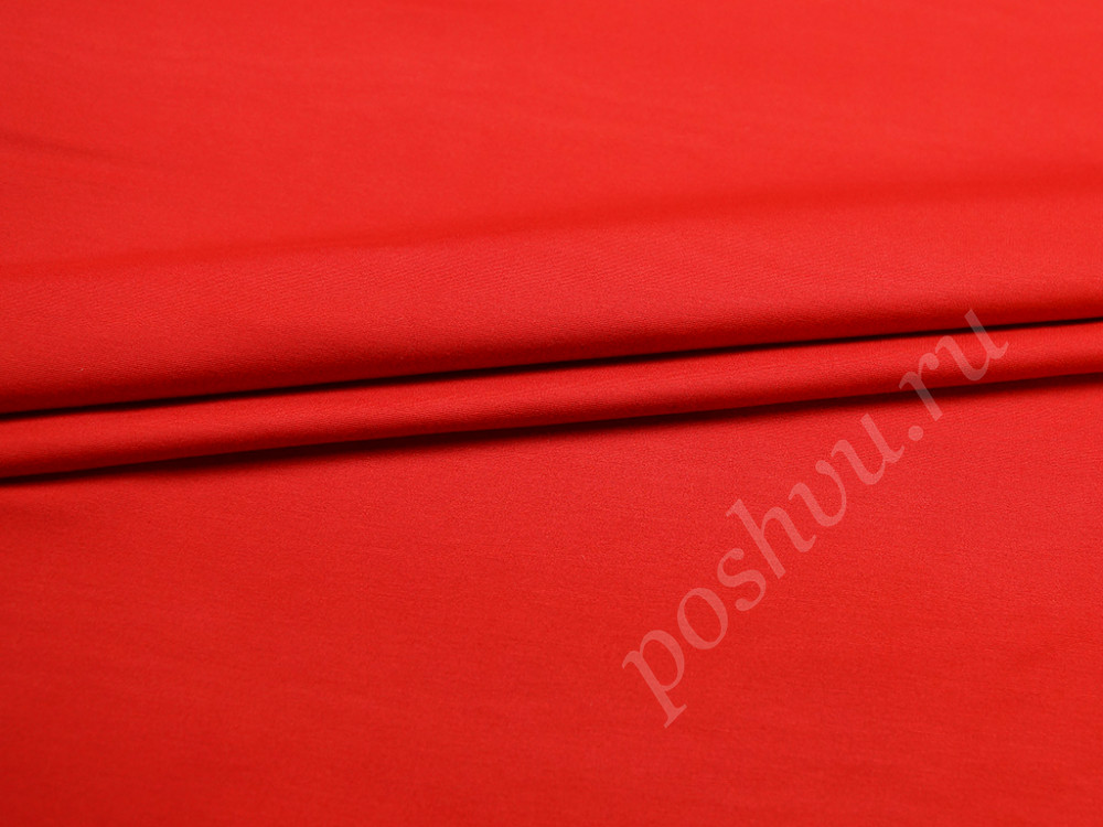 Джерси костюмно-плательное красного цвета