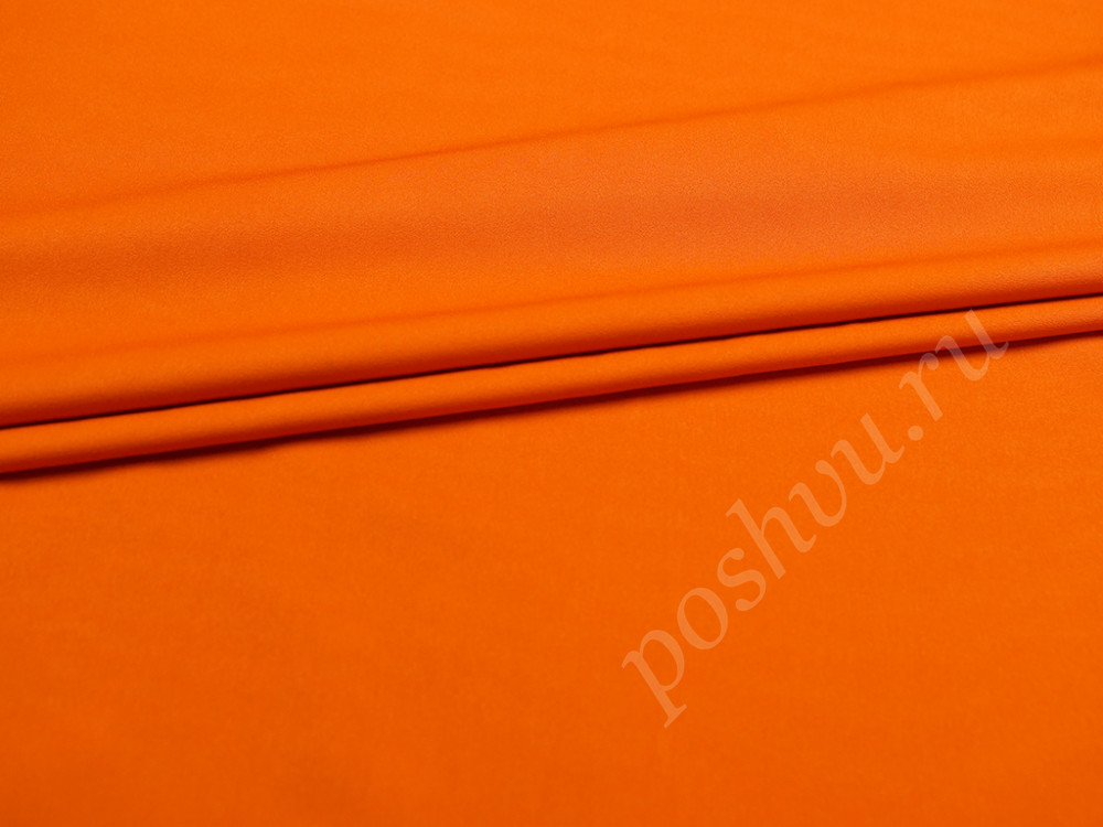 Костюмная ткань двухсторонняя, цвета темного апельсина