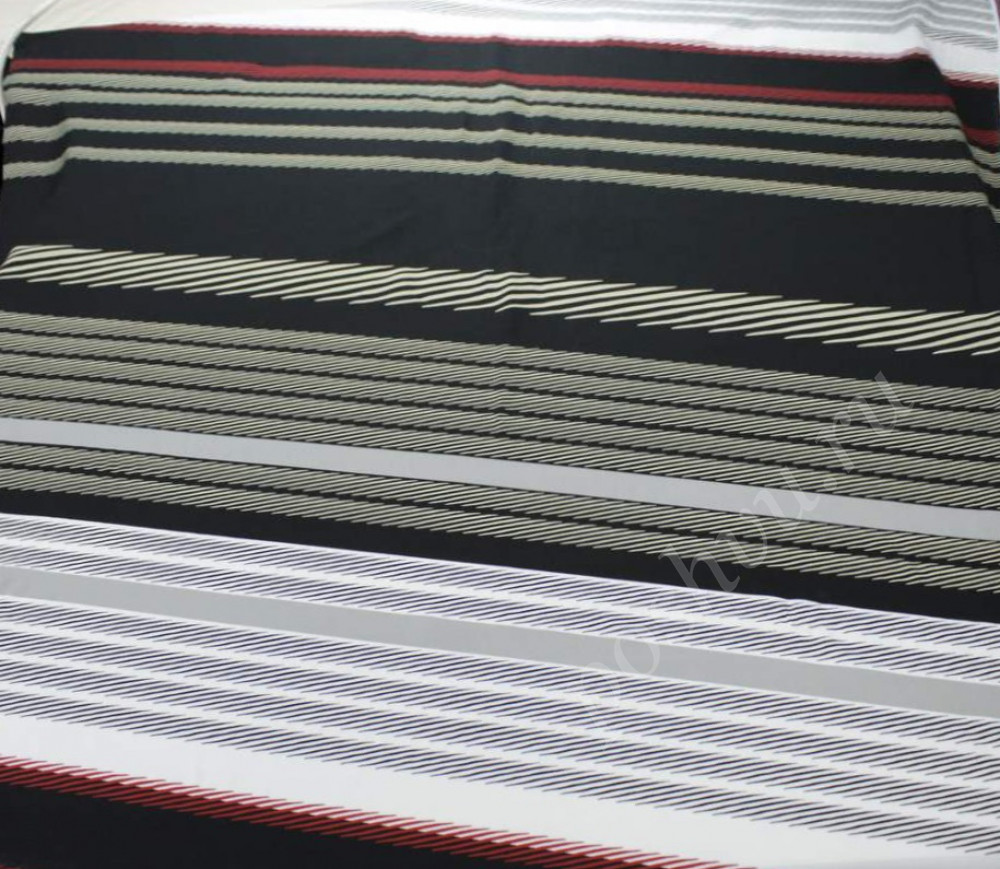 Плательная купонная ткань, полосатые фантазии (раппорт 0,86м)