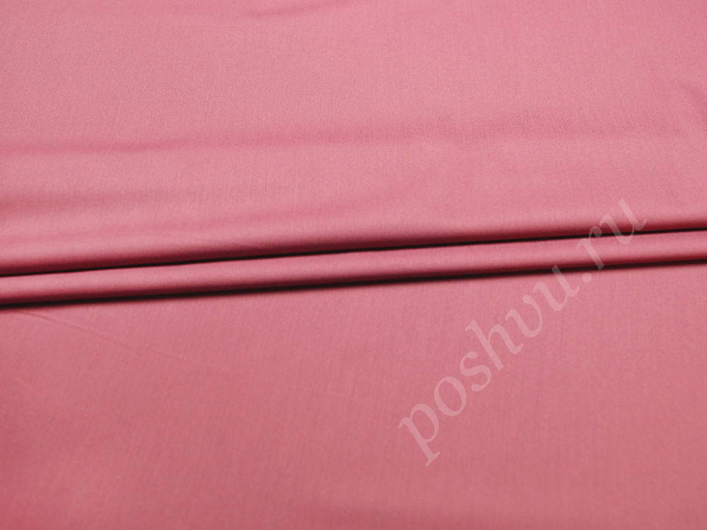 Легкая костюмная ткань  темно-розового цвета