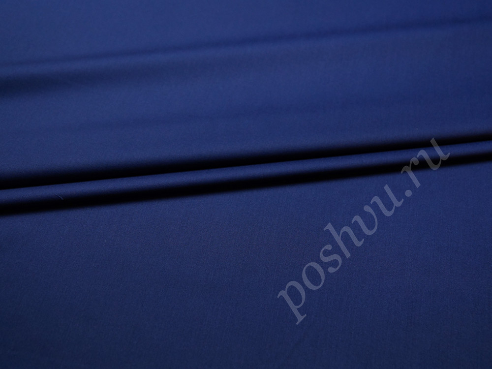 Легкая костюмная ткань темно-синего цвета