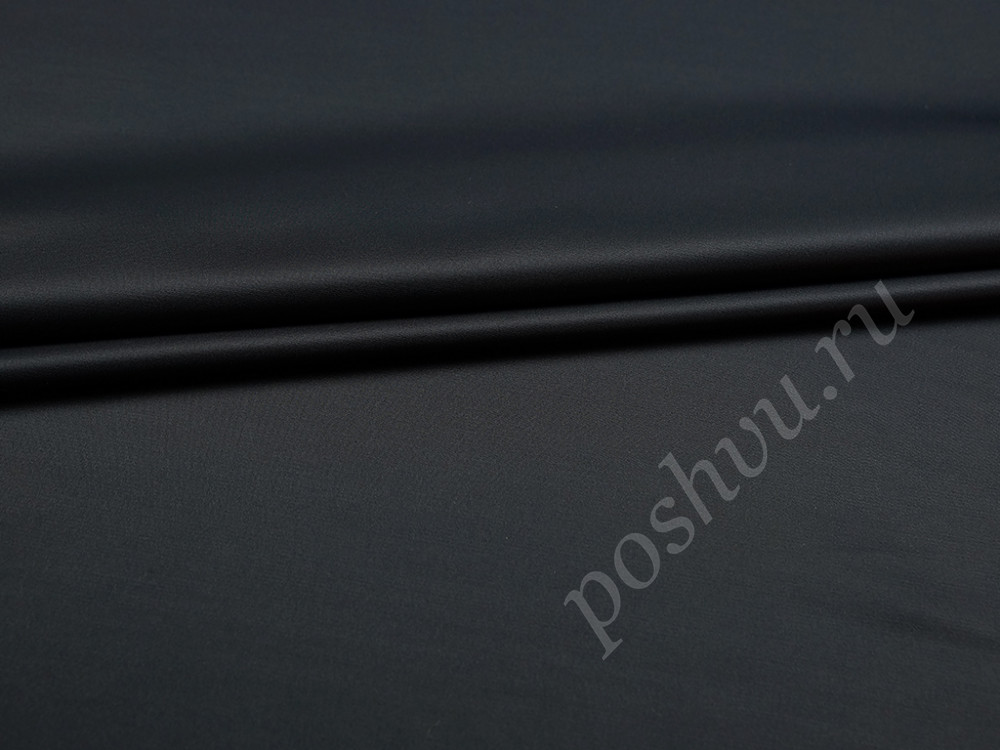 Двухсторонняя костюмно-плательная ткань, мерцающий черный цвет