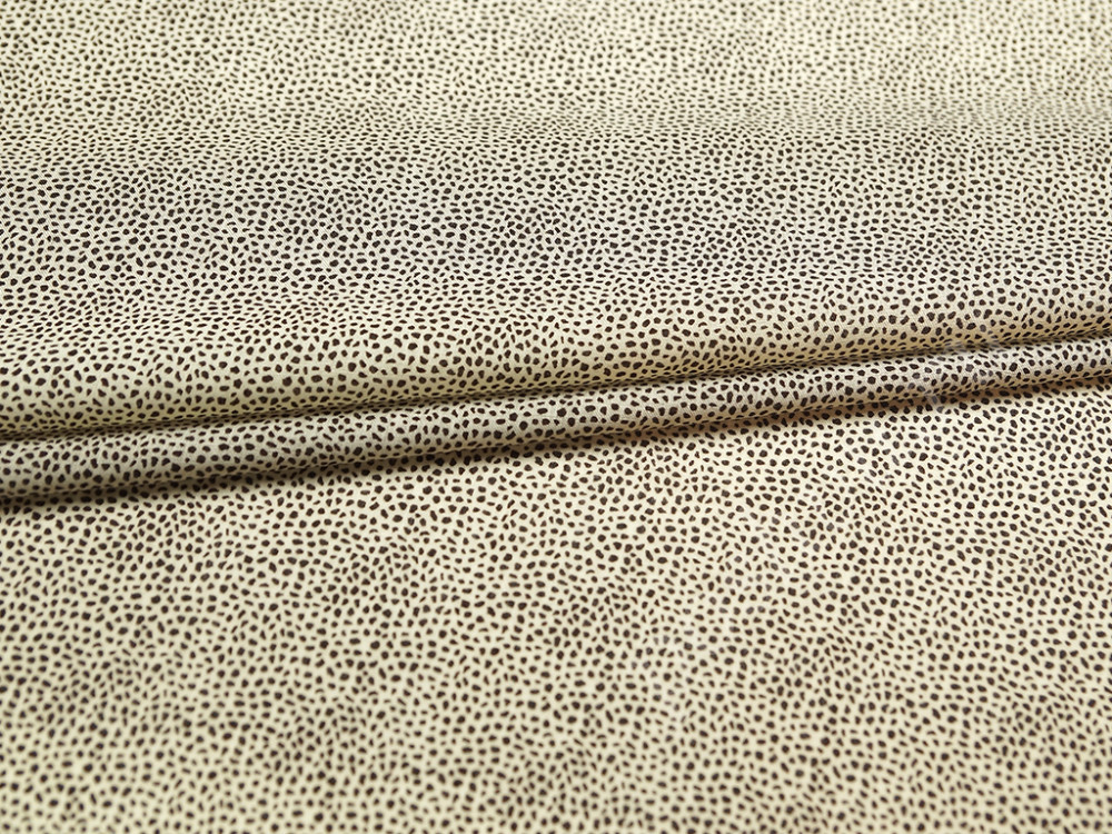 Блузочно-плательная шерсть, с рисунком "камешки на песке", коричневый цвет