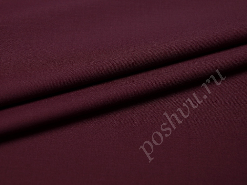 Ткань костюмная шерстяная, цвет: спелая вишня цв.164