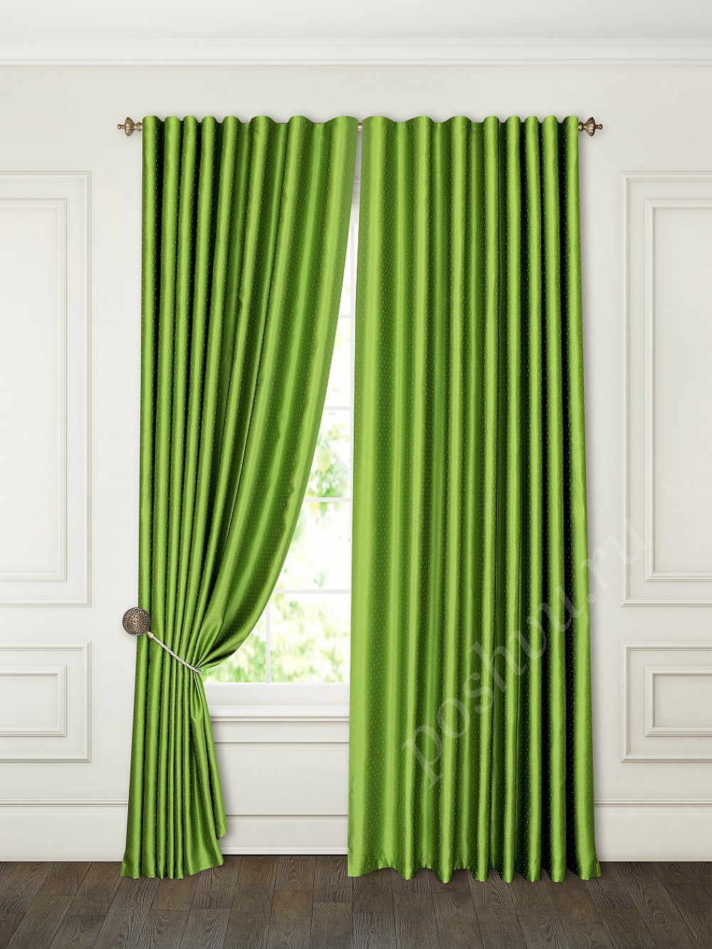 Комплект штор Аклина (зеленый)